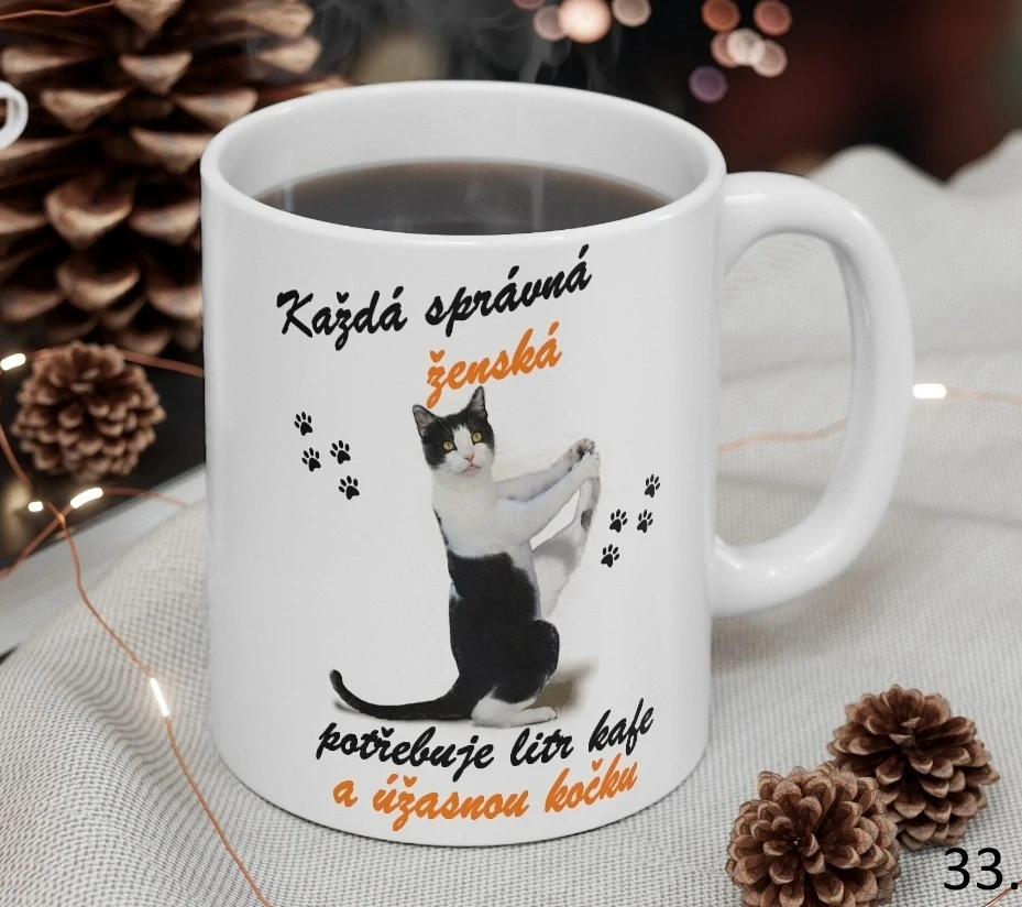 Keramický hrnek s kočkami