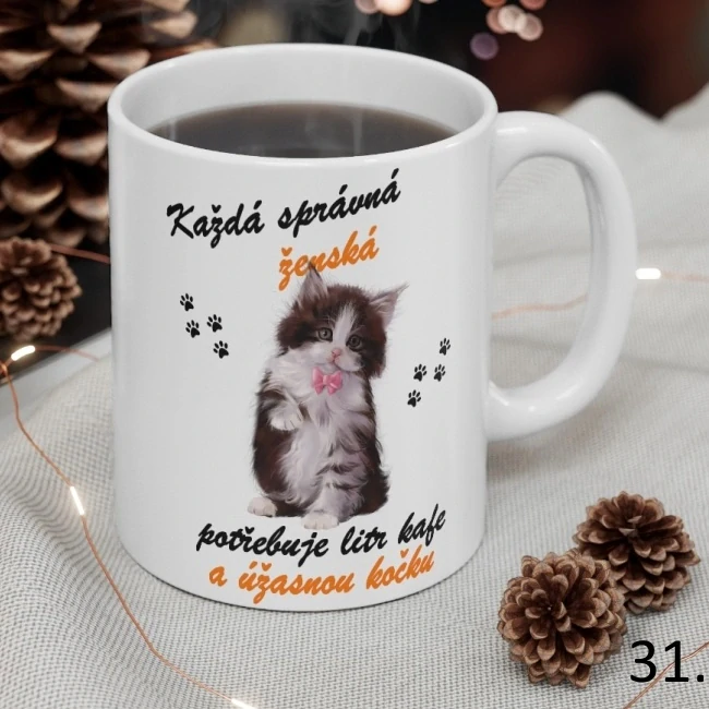 Keramický hrnek s kočkami
